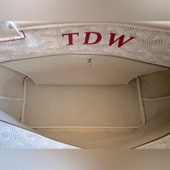 Goyard PM Artois Tote Coated Canvas - Personalized with TDW Initials - Picture 11 of 17